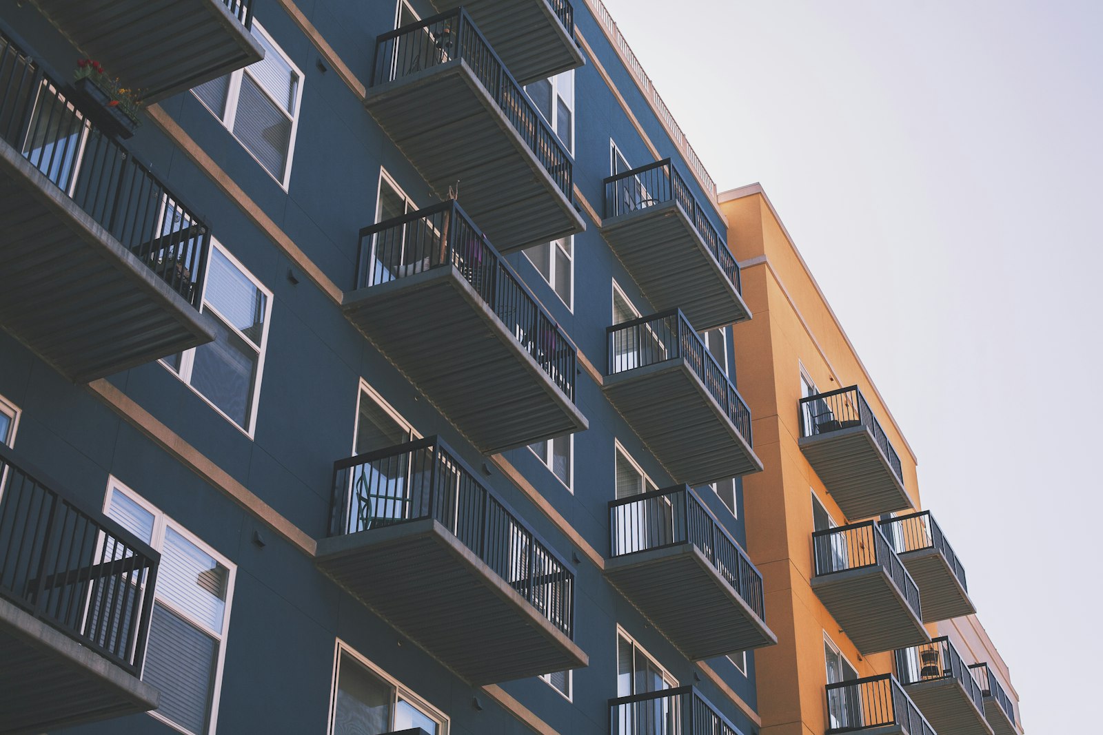 Residential apartment buildings in a New York neighborhood